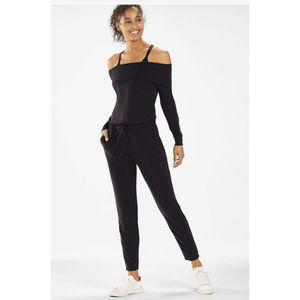 Fabletics Tess Off- Shoulder Jumpsuit Black Size Small